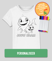 kinderen inkleur t shirt Haaien