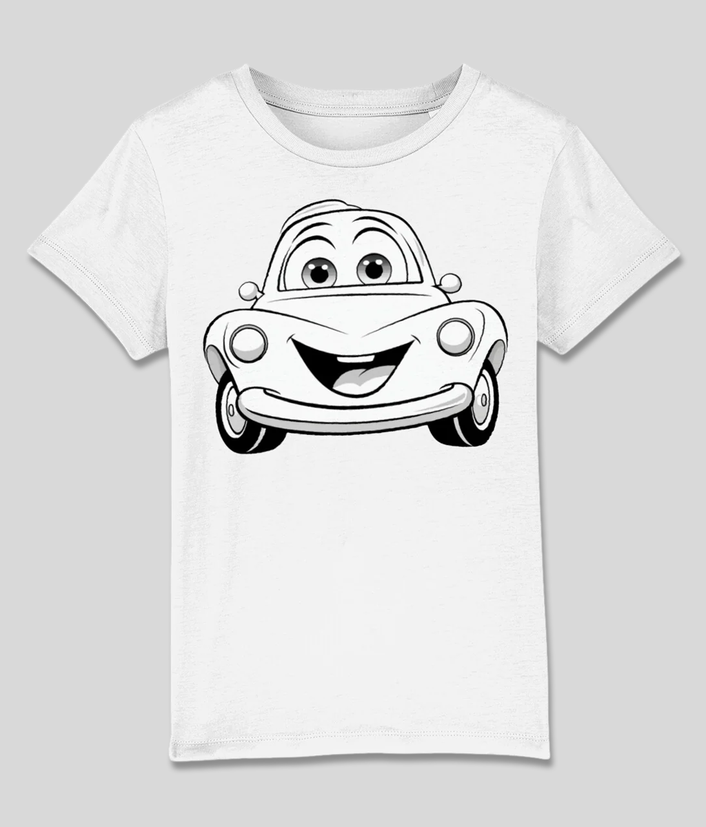 Shirt inkleuren voor kinderen met eigen naam en een auto – Kleuren voor Kids Shirt inkleuren voor kinderen met eigen naam en een auto – Kleuren voor Kids