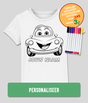 kinderen inkleur t shirt Auto