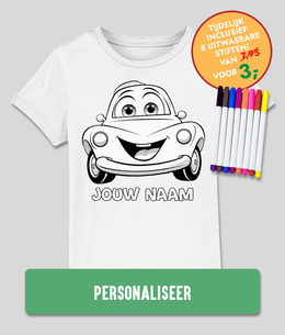 kinderen inkleur t shirt Auto