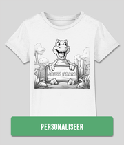 kinderen inkleur t shirt Dino