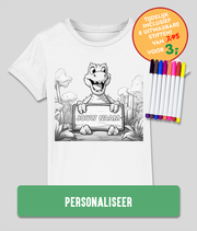 kinderen inkleur t shirt Dino