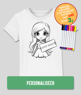 kinderen inkleur t shirt Meisje