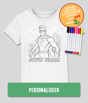 kinderen inkleur t shirt Superheld