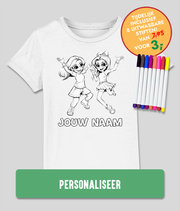 kinderen inkleur t shirt Stoere meisjes