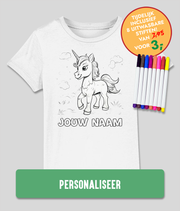 kinderen inkleur t shirt Eenhoorn